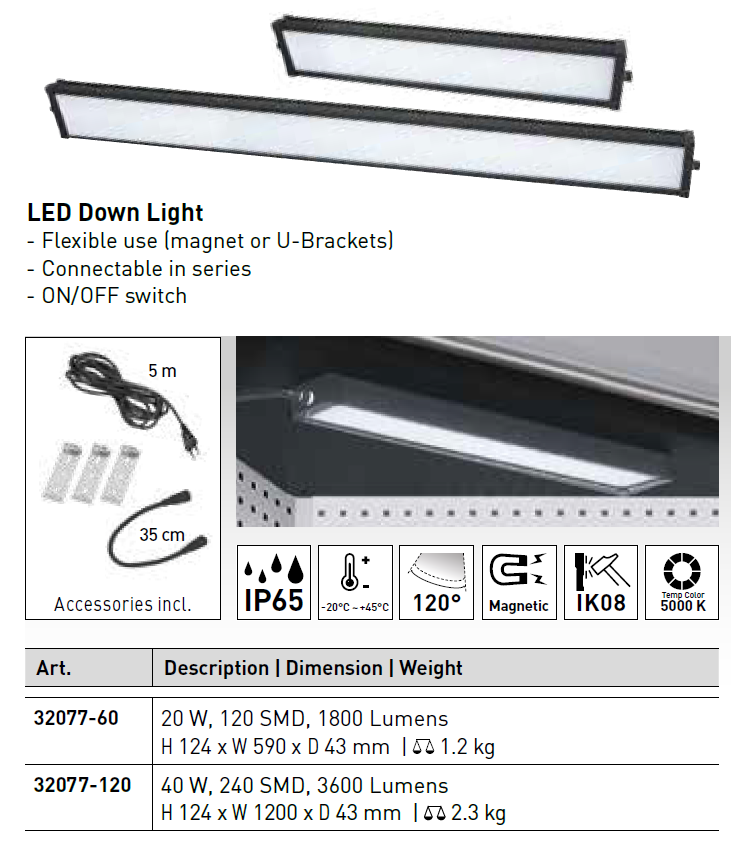 Kraftwerk 32077-120 - Lampada Led sottopensile per arredamento officina